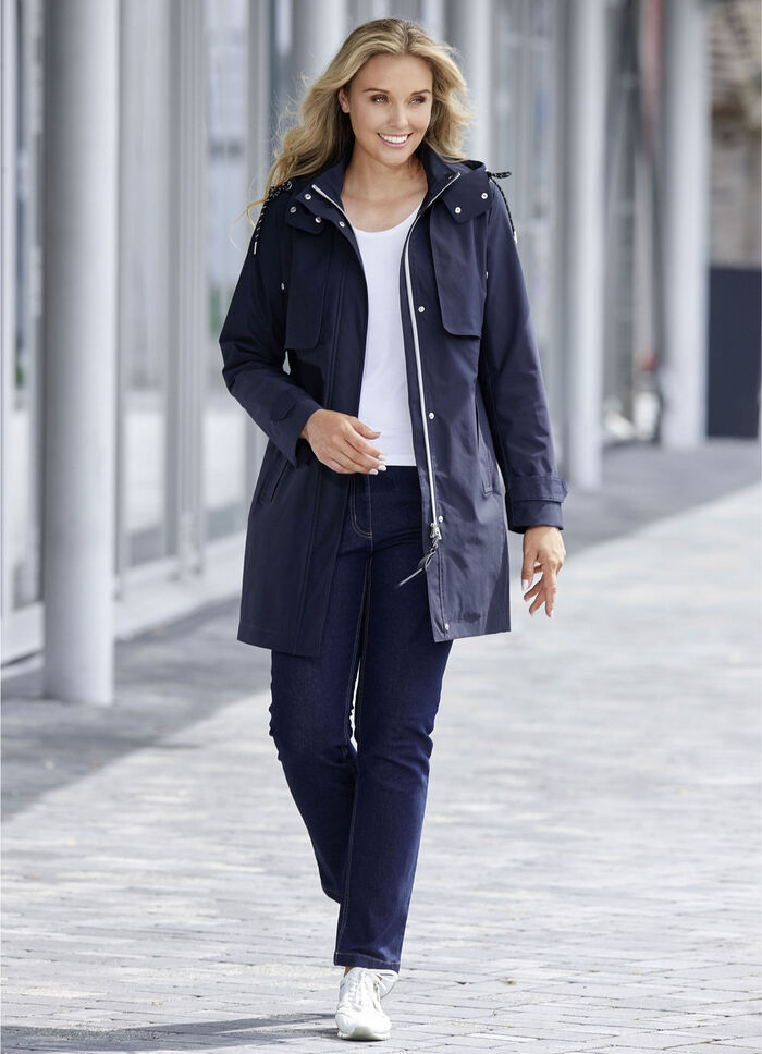 Funktionell trenchcoat med bälte, 