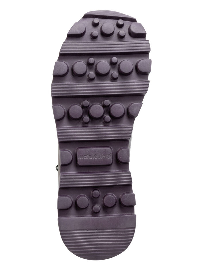 Ranger-sneakers med snörning i kombination med färgglatt textilmaterial, 