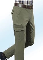 Byxor med cargofickor i 3 f&auml;rger OLIV