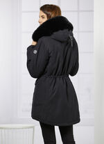 Parka med plyschfoder i huvan 
