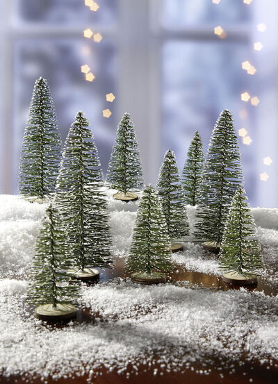 Bordsdekoration julgranar, set om 9 