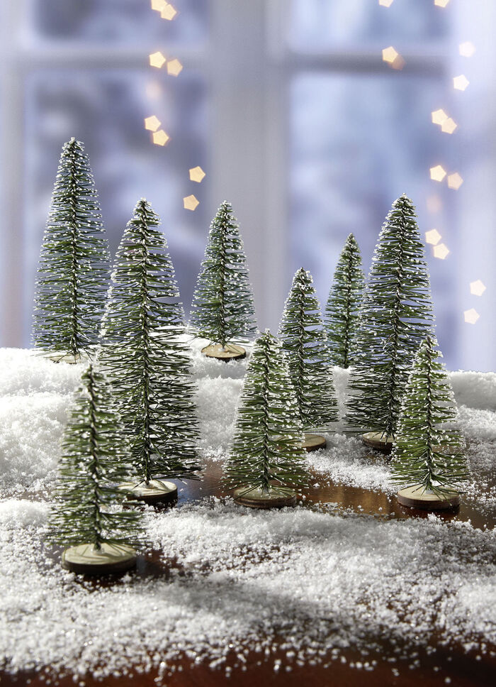 Bordsdekoration julgranar, set om 9 