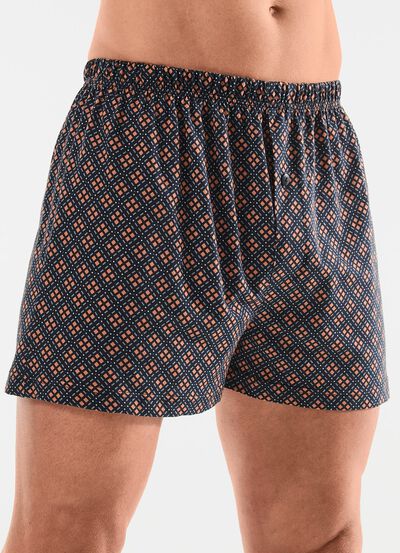 Fyrapack boxershorts med knappgylf 