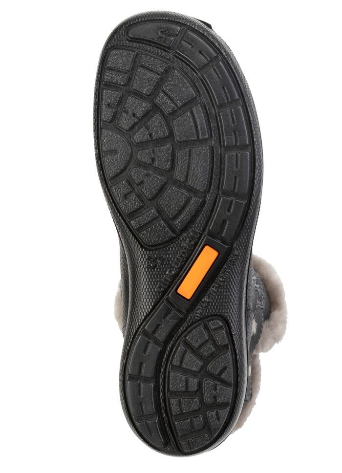 Fodrade damst&ouml;vlar, vinterskor, med lammskinn SVART