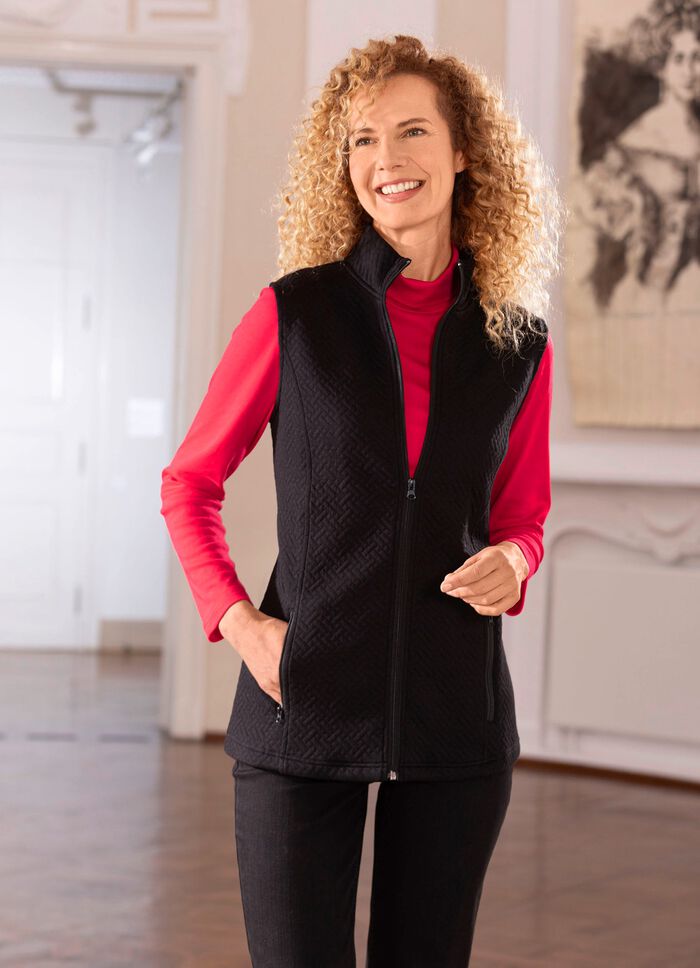 Sweatv&auml;st med hel dragkedja 