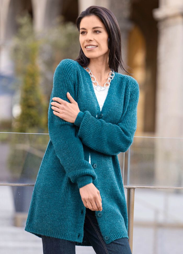 L&aring;ng kofta med p&auml;rltofs 