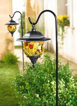 Tiffany solcellslampor, set om 2 