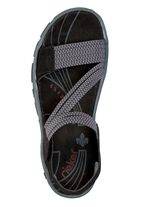 Rieker, sportiga damsandaler, med tv&aring; kardborreband SVART