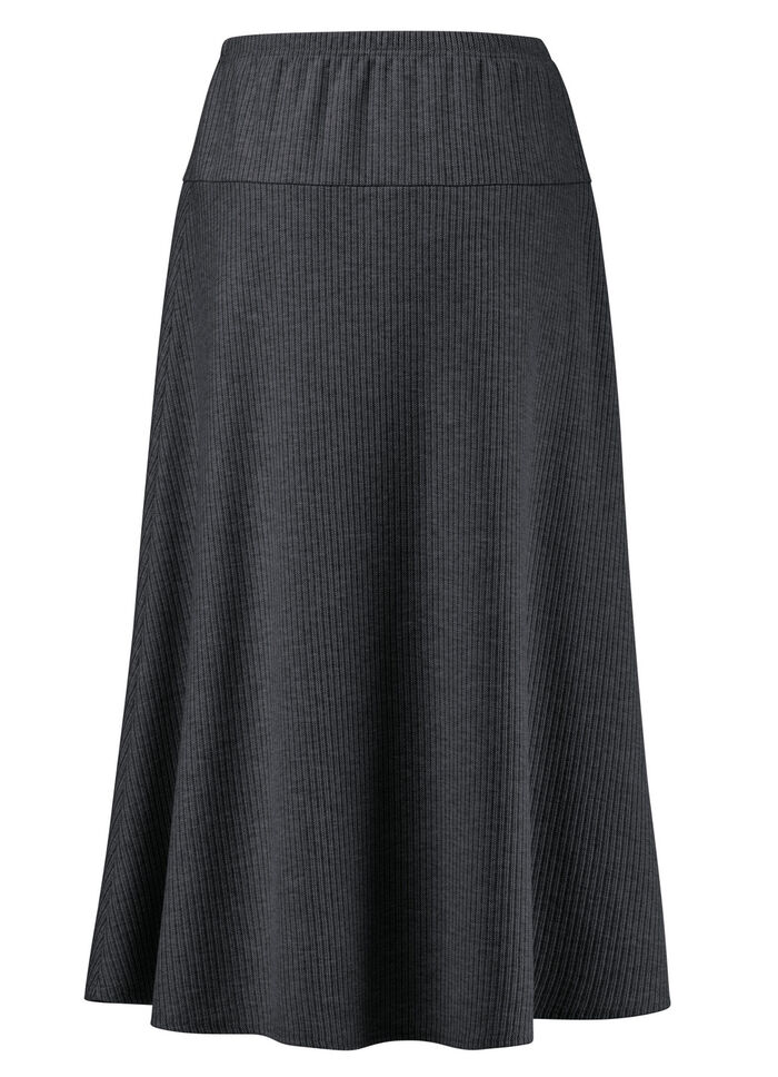 Kjol i bekväm pull-on-modell ANTHRAZIT MELIERT