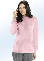 Tröja i obearbetad ull ROSÉ