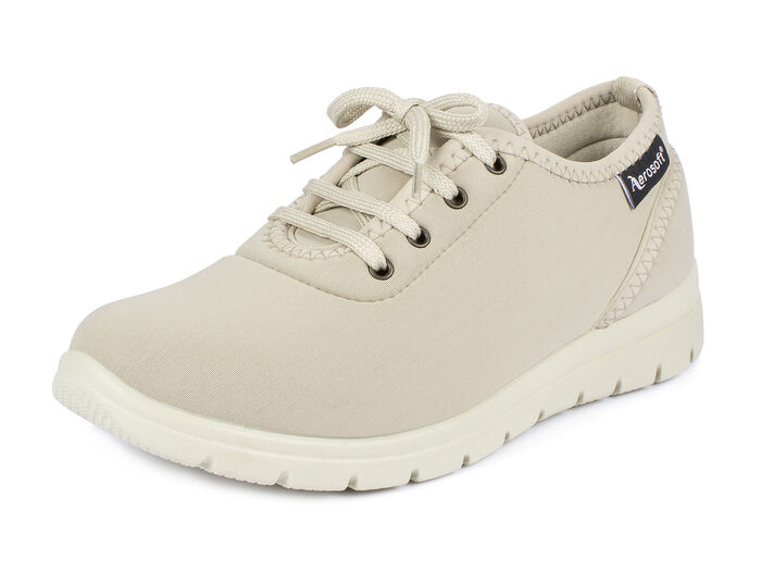 Superlätt snörsko BEIGE