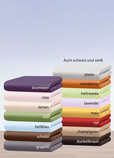 Resårlakan i maco-finjersey och örngott i 100 % bomull 