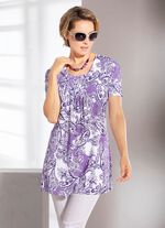 Vacker helm&ouml;nstrad l&aring;ng topp i 2 f&auml;rger LILA-VITT