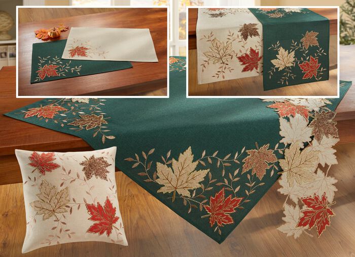 H&ouml;stliga bords- och rumsdekorationer med genomarbetade applikationer 