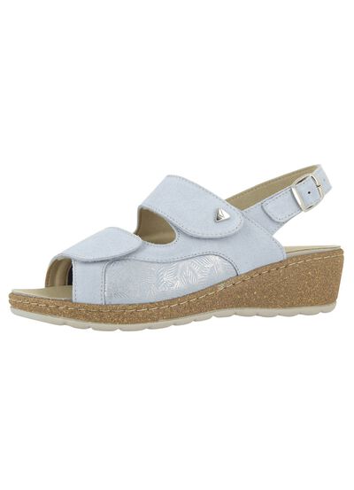 Klett-sandaler i &auml;kta l&auml;der 