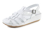 Gemini sandal med rem tillverkad av mjukt koskinn nappaläder VIT