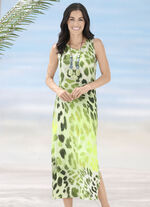 Laurina klänning med heltäckande tryck, ärmlös 