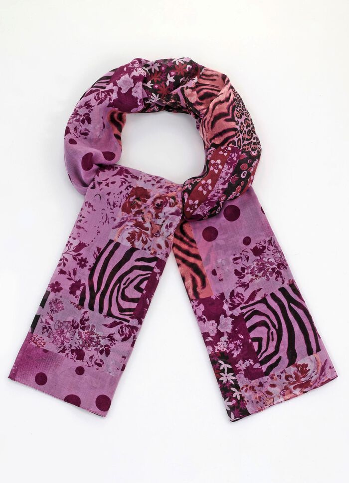 Halsduk med varierade m&ouml;nsterblock 