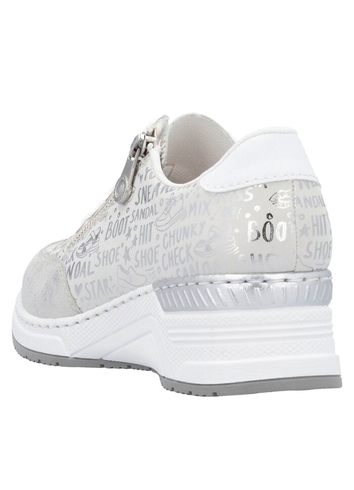 Rieker sneakers med sn&ouml;rning av tryckt syntetmaterial 