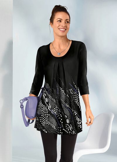 Snygg l&aring;ng skjorta med 3/4-&auml;rmar 