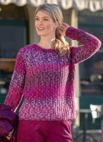 Jumper med inneh&aring;ll av alpacka ROSA-LILA-MULTICOLOR