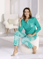 Tvåpack Laurina pyjamas med knappar framtill 