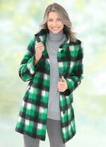 L&aring;ng jacka med rutigt m&ouml;nster 