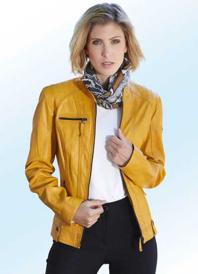 Kort skinnjacka fr&aring;n "Cabrini" 