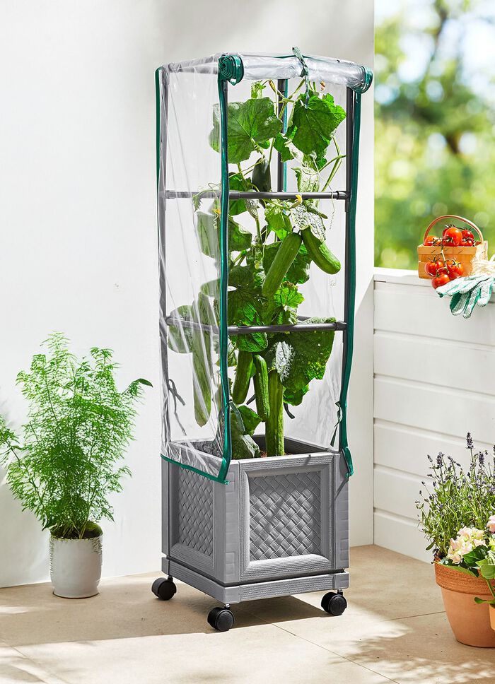 XXL planteringstorn med hjul 