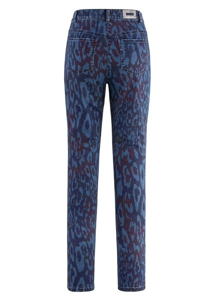 Jeans med trendig djurp&auml;lsdesign 