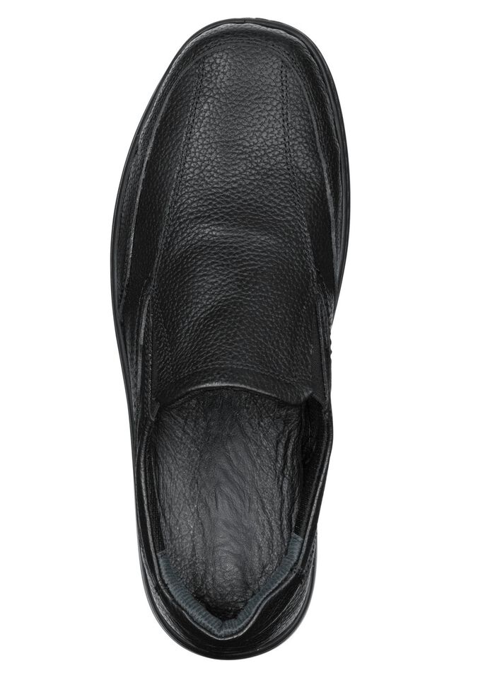 GINO GALANTE, klassiska herrtofflor, med uttagbar fotb&auml;dd SVART