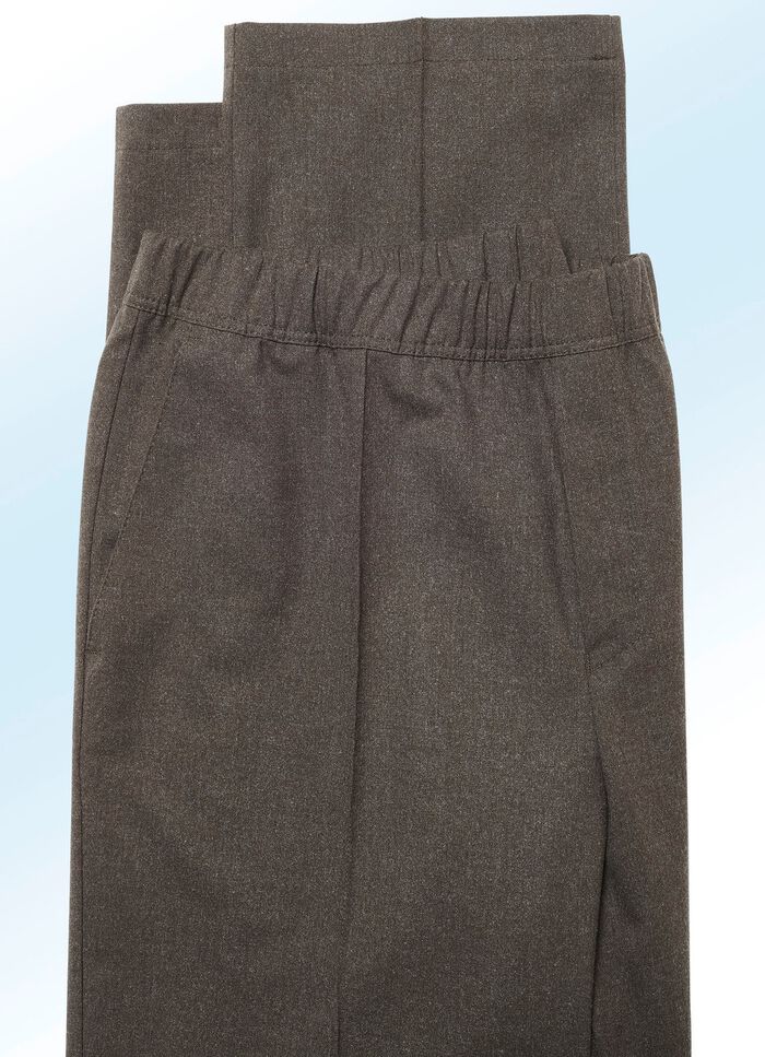 Bekv&auml;ma byxor fr&aring;n Klaus Modelle med res&aring;rlinning i 5 f&auml;rger 