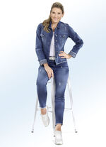 Ankell&aring;nga jeans i 5-ficksform JEANS BL&Aring;