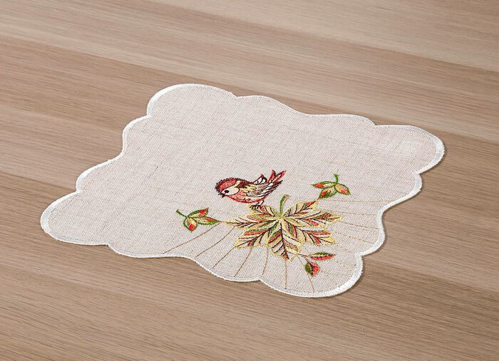 H&ouml;gkvalitativ bords- och rumsdekoration i linne-look 