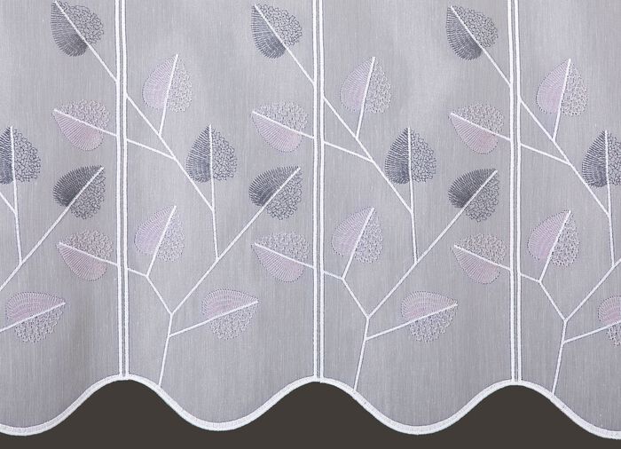 Fint broderad liten f&ouml;nsterrullgardin 