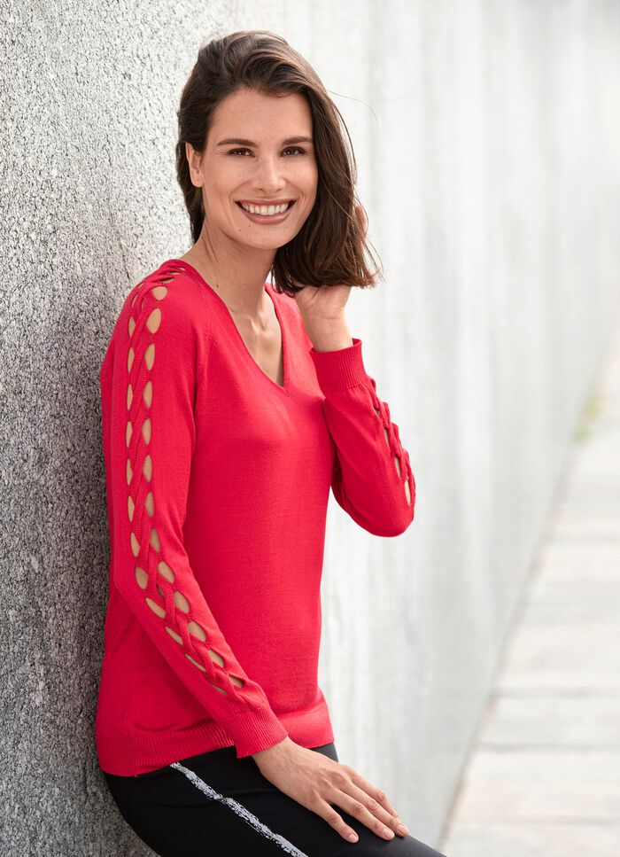 Tr&ouml;ja i mjuk, l&auml;tt glansig kvalitet KIRSCHROT