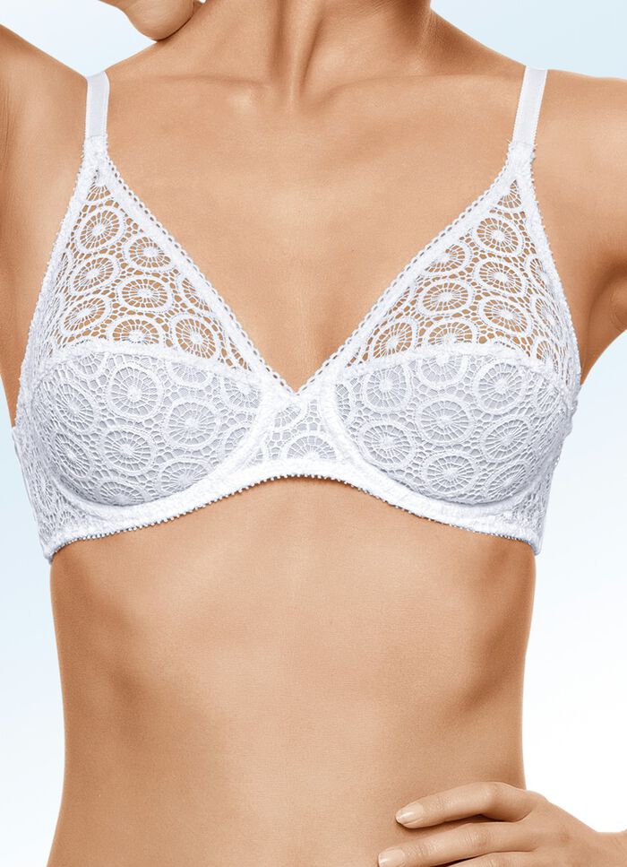 Chantelle bygel-bh med broderad spets framtill VIT