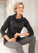 Turtleneck-skjorta med kontrasterande tryck 