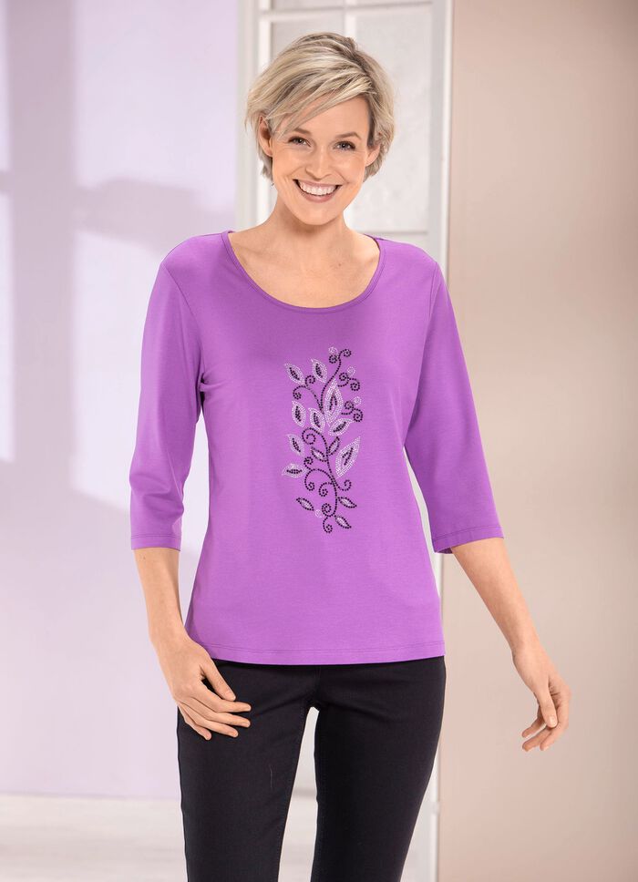 Skjorta med strass i 2 f&auml;rger 