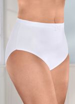 Paket med fem trosor med strukturerad elastisk linning 