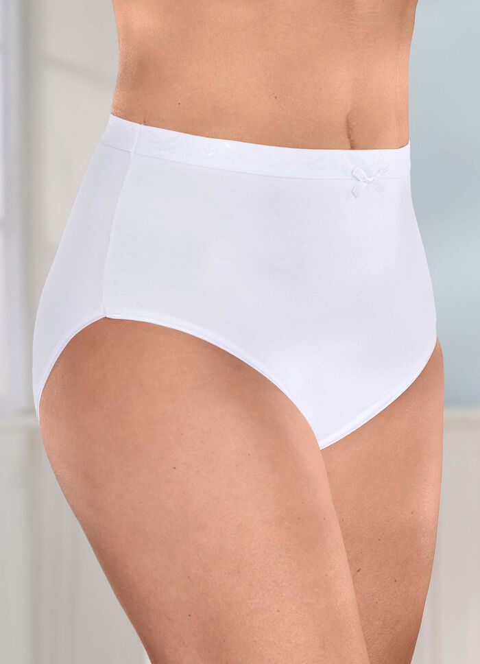 Paket med fem trosor med strukturerad elastisk linning 