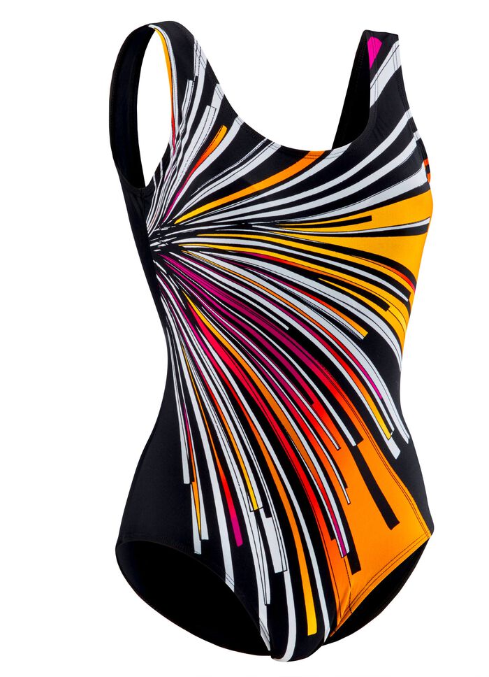 Pacific Fashion baddr&auml;kt med placerat tryck och halv korsett 