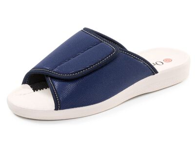 Bekv&auml;ma damtofflor, bredd H, med kardborreband 