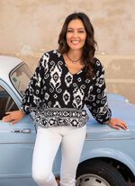 Tunika med kanttryck 