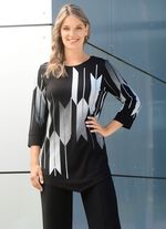 skjorta med kontrasttryck 