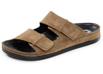 Mubb, klassiska herrsliplockar, bredd H, tillverkade av läder 