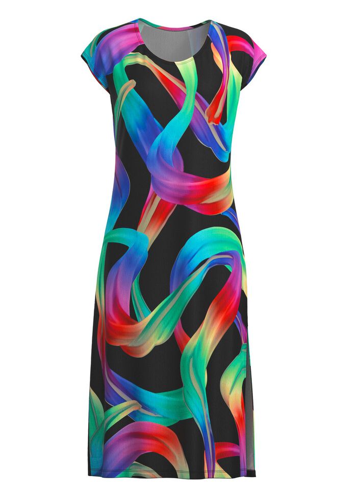 Kl&auml;nning med f&auml;rgstarkt tryckt m&ouml;nster 