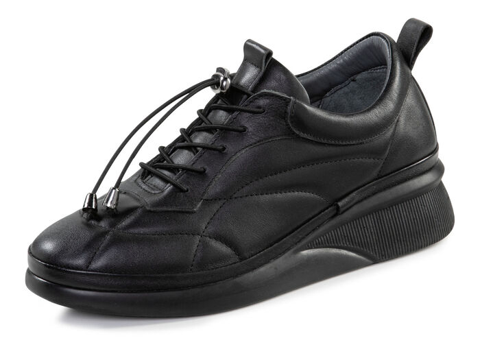 Gemini sneakers med dekorativ quiltning SCHWARZ