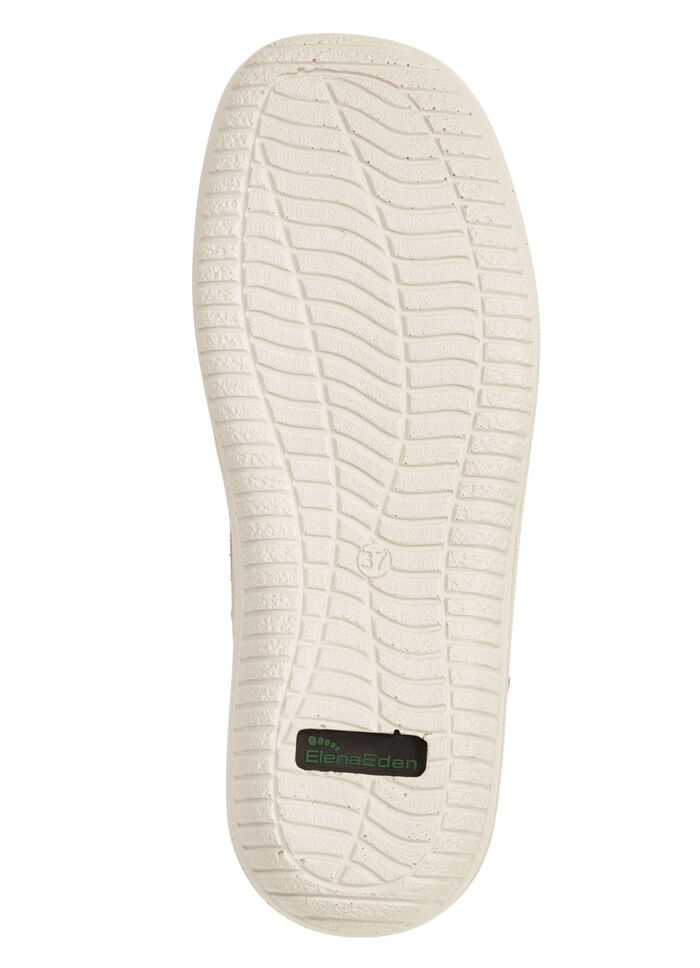 ELENA EDEN sn&ouml;rsko av nappal&auml;der med skrynklig struktur BEIGE