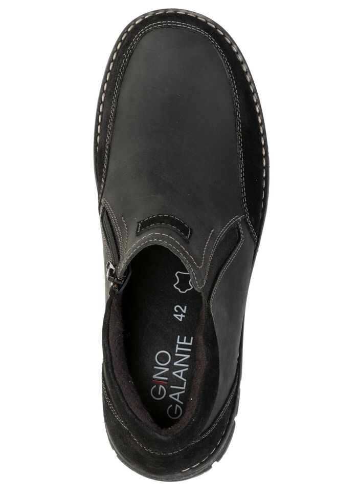 GINO GALANTE, klassiska herrst&ouml;vlar, med uttagbar fotb&auml;dd SVART